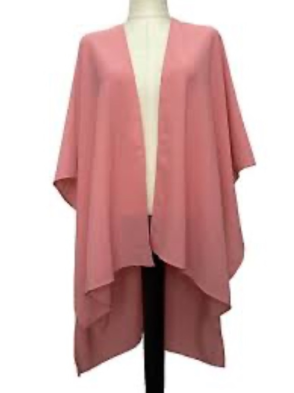No Boundaries Dusty Rose Poncho Cardigan